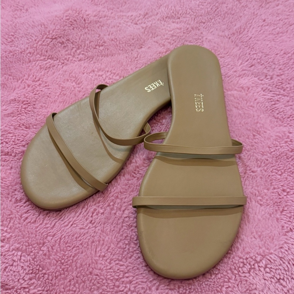 TKEES GEMMA TAN TWO STRAP SANDALS SIZE 10 NEW - Picture 2 of 4
